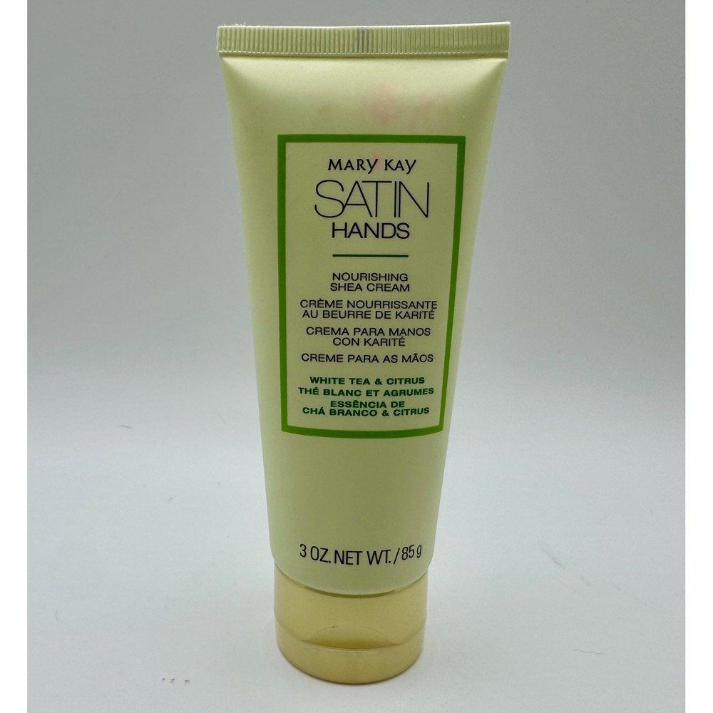 Mary Kay Satin Hands‎ Nourishing Shea Cream White Tea Citrus Cream Lotion New